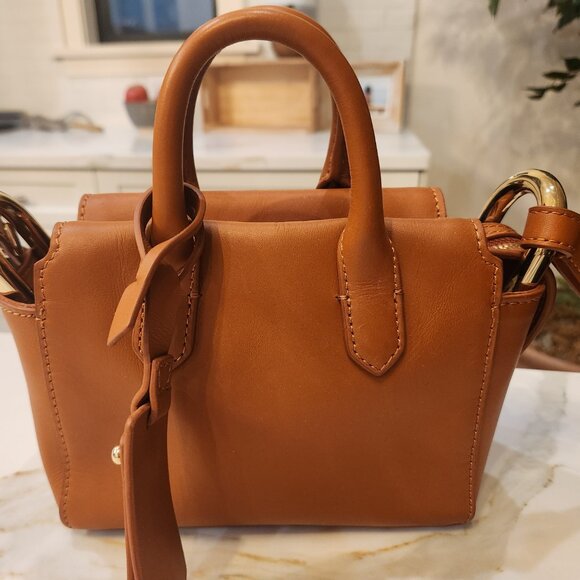 J Crew Harper Mini Satchel Camel Brown Bag - Picture 2 of 6